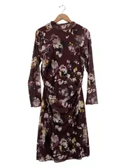 Vorschaubild 1 von Damen Festliches Kleid Blumenmuster Elegant Braun Gr. 40 L