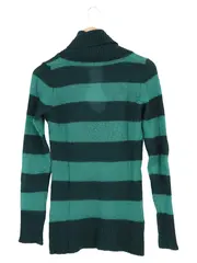 Vorschaubild 2 von Damen Pullover Gr. 36/S Grün Gestreift Rollkragen Casual