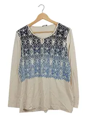 Vorschaubild 1 von Damen Langarmshirt Gr. 46/3XL Mehrfarbig Casual Muster