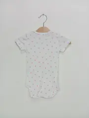 Vorschaubild 2 von Baby Body Gr. 74 Weiß gepunktet Kurzarm Baumwolle