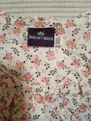 Vorschaubild 2 von Bluse Mädchen Gr. 158 Blumenmuster Rüschen Langarm Beige