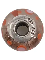 Vorschaubild 2 von Murano Glas Charm Rosa Punkte 925 Silber Bead Armband