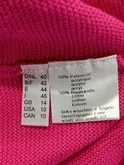 Vorschaubild 4 von Strickjacke Damen Rosa Gr. 40/L Elegant Klassisch Baumwolle Polyacryl