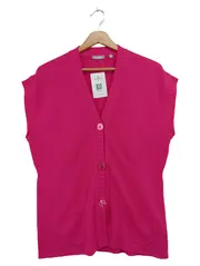 Vorschaubild 1 von Strickjacke Damen Rosa Gr. 40/L Elegant Klassisch Baumwolle Polyacryl