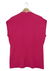 Vorschaubild 2 von Strickjacke Damen Rosa Gr. 40/L Elegant Klassisch Baumwolle Polyacryl
