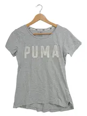 Vorschaubild 1 von Damen T-Shirt Gr. 36/S Grau Logo Print Sportshirt Baumwolle