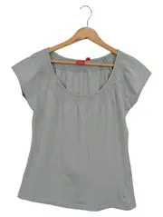 Vorschaubild 1 von Damen Bluse Grau Gr. 38/M Basic Kurzarm