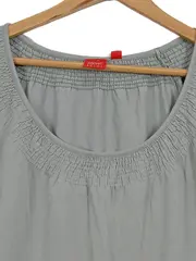 Vorschaubild 4 von Damen Bluse Grau Gr. 38/M Basic Kurzarm
