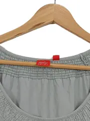 Vorschaubild 3 von Damen Bluse Grau Gr. 38/M Basic Kurzarm