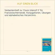 Vorschaubild 2 von Klett Cours intensif 2 Verbenlernheft Französisch 3. Fremdsprache Übungsbuch