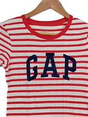 Vorschaubild 2 von Damen T-Shirt Gestreift Logo Rot Weiß Gr. 32/XXS