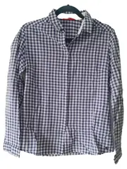 Vorschaubild 1 von Damen Hemdbluse 36/S Blau Kariert Baumwolle Langarm