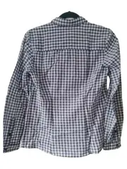 Vorschaubild 2 von Damen Hemdbluse 36/S Blau Kariert Baumwolle Langarm