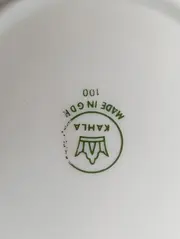 Vorschaubild 3 von Tasse und Unterteller Weiß Klassisch mit Blumenmuster Porzellan