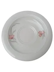 Vorschaubild 2 von Tasse und Unterteller Weiß Klassisch mit Blumenmuster Porzellan