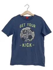 Vorschaubild 1 von T-Shirt Jungen Gr. 140 Blau Fußball Print Kurzarm