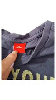 Vorschaubild 2 von T-Shirt Jungen Gr. 140 Blau Fußball Print Kurzarm