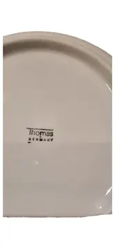 Vorschaubild 2 von Thomas Germany Kaffeetasse mit Untertasse Porzellan Weiß Grauer Rand