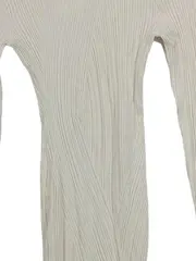 Vorschaubild 2 von Damen Strickkleid Langarm Rollkragen Beige Gr. 36/S Modern