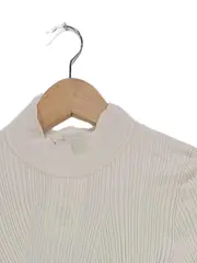 Vorschaubild 3 von Damen Strickkleid Langarm Rollkragen Beige Gr. 36/S Modern