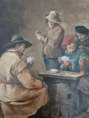 Vorschaubild 3 von KAISER Wandteller Porzellan Klassisch Mehrfarbig Kartenspieler 28cm