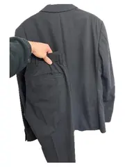 Vorschaubild 2 von Anzug Herren Sakko + Hose Schwarz Gr. 50/L Wolle Business