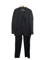 Vorschaubild 1 von Anzug Herren Sakko + Hose Schwarz Gr. 50/L Wolle Business