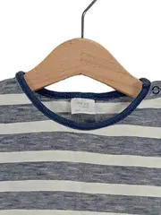 Vorschaubild 4 von Baby Strampler Romper Gr. 86/92 gestreift blau weiß kurzarm