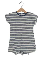 Vorschaubild 2 von Baby Strampler Romper Gr. 86/92 gestreift blau weiß kurzarm
