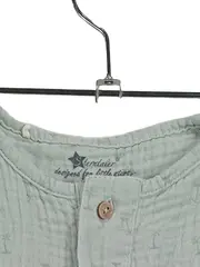 Vorschaubild 2 von Baby T-Shirt Gr. 68 Musselin Grün Palmen Knopfleiste