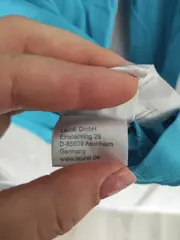 Vorschaubild 3 von Damen Langarmshirt Gr. 46 Türkis Casual Baumwolle