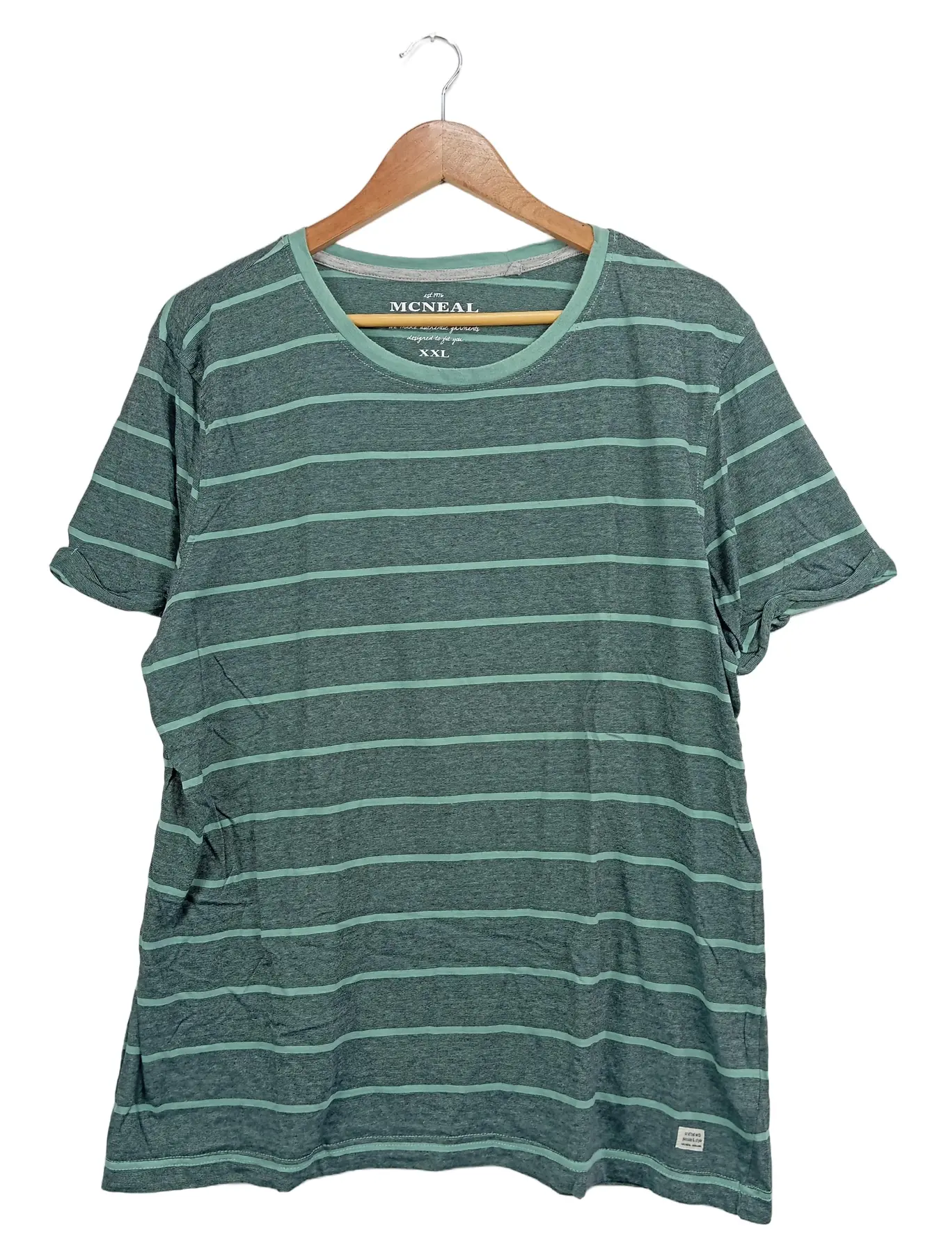 MCNEAL Herren T-Shirt gestreift Baumwolle Kurzarm XXL Casual