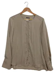 Vorschaubild 1 von Damen Bluse Gr. 38/M Beige Klassisch Elegant Polyester