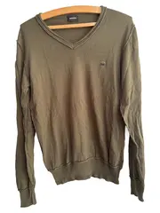 Vorschaubild 1 von Herren Pullover V-Ausschnitt Grün Gr. 46/S Casual Baumwolle