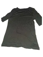Vorschaubild 3 von Damen Langarmshirt Gr. 44/XXL Schwarz Casual Schriftzug Glitzer