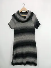 Vorschaubild 2 von Damen Freizeitkleid Rollkragen Gr. 48 Mehrfarbig Gestreift