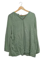 Vorschaubild 1 von Damen Pullover Gr. 44/XXL Grün Casual Viskose Langarm