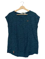 Vorschaubild 1 von Damen T-Shirt Petrol Gr. 36/S Vogelmuster Casual Viskose