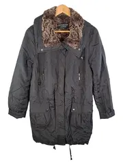 Vorschaubild 1 von Damen Parka Gr. 40 Grau Fellkragen Winterjacke Mantel