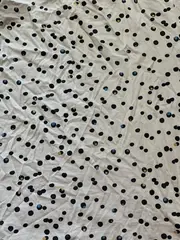 Vorschaubild 4 von Damen T-Shirt Punkte Kurzarm Baumwolle Weiß UNI Freizeit