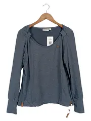 Vorschaubild 1 von Damen Langarmshirt Gr. 40/L Blau Casual Viskose