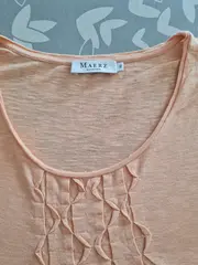 Vorschaubild 3 von Maerz Damen T-Shirt Gr. 36/S Orange Casual Baumwolle Leinen