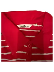 Vorschaubild 4 von Damen Poloshirt Rot Weiß Gestreift Gr. S 36 Kurzarm