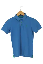 Vorschaubild 1 von Kinder Poloshirt Blau Gr. 134 Casual Preppy Kurzarm