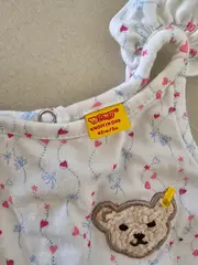 Vorschaubild 2 von Baby Body Mädchen Gr. 62 weiß mit Bär & Herzen