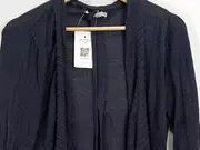Vorschaubild 3 von Damen Strickjacke Cardigan Blau Gr. S/36 Baumwolle