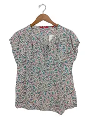 Vorschaubild 1 von Damen Bluse Gr. 38/M Paisley Muster Mehrfarbig Kurzarm Casual