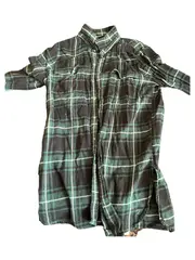 Vorschaubild 1 von Hemdbluse Damen 34/XS Grün Kariert Casual Langarm Bluse