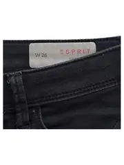 Vorschaubild 5 von Damen Jeans Shorts Schwarz W26 Basic Baumwolle Knopf