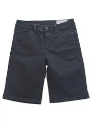 Vorschaubild 4 von Damen Jeans Shorts Schwarz W26 Basic Baumwolle Knopf